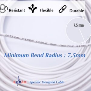 Câble à Fibre Optique LC/APC à LC/UPC Monomode Simplex (Ref:3634)