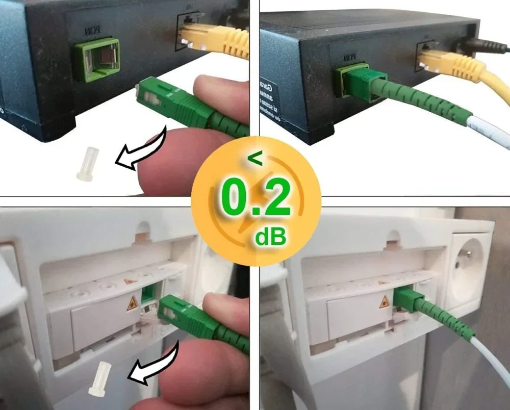 Câble à Fibre Optique SC/APC à SC/APC OS2 Simplex Jaune (Ref:11) – Image 6