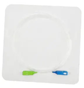 Elfcam® - Câble Fibre Optique SC/APC à SC/UPC Invisible/Transparent pour Freebox, Fibre Optique Monomode 125µm OS2, Gaine en Nylon Transparent, Invisible et Facile à Poser (Ref: 19785)
