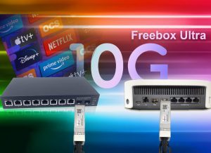 10Gb Commutateur Switch Fibre Optique Compatible avec Freebox Ultra et Orange Livebox 6, avec 2 Ports 10G SFP+ et 8 Ports …