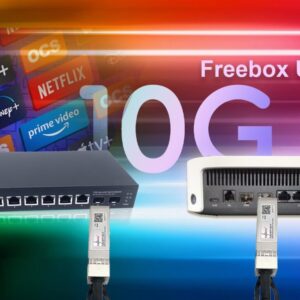 10Gb Commutateur Switch Fibre Optique Compatible avec Freebox Ultra et Orange Livebox 6, avec 2 Ports 10G SFP+ et 8 Ports …