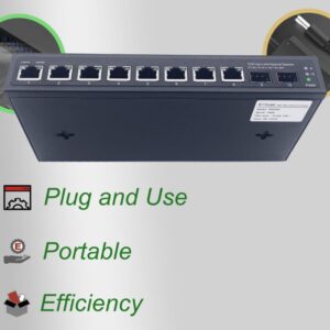 10Gb Commutateur Switch Fibre Optique Compatible avec Freebox Ultra et Orange Livebox 6, avec 2 Ports 10G SFP+ et 8 Ports …