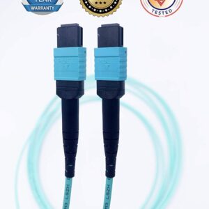 Câble Fibre Optique MPO Femelle à MPO Femelle, Multimode OM3, compatible avec Nvidia/Mellanox/Arista/Cisco/HPE/Juniper/Mar…