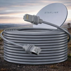 Elfcam – Câble Starlink Gen 3 / 4 / Mini, Câble Ethernet 26/24/23AWG pour Installations Extérieur. Rallonge de Câble…