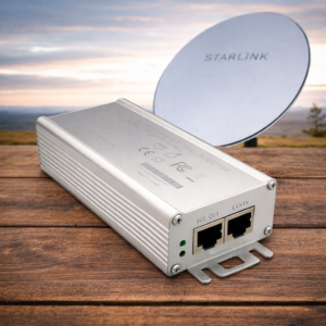 Elfcam – 150W PoE Injecteur 2,5Gb/1,25Gb pour Starlink Gen  3 / 4, Alliage d&rsquo;Aluminium pour Une Excellente Dis…