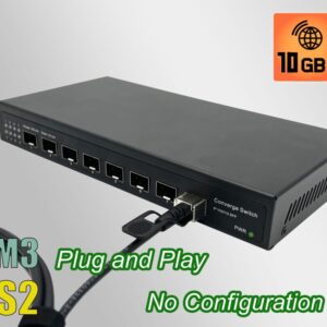 10Gb Commutateur Switch Fibre Optique Compatible avec Freebox Ultra et Orange Livebox, avec 8 Ports 10G SFP+ Plug & P…