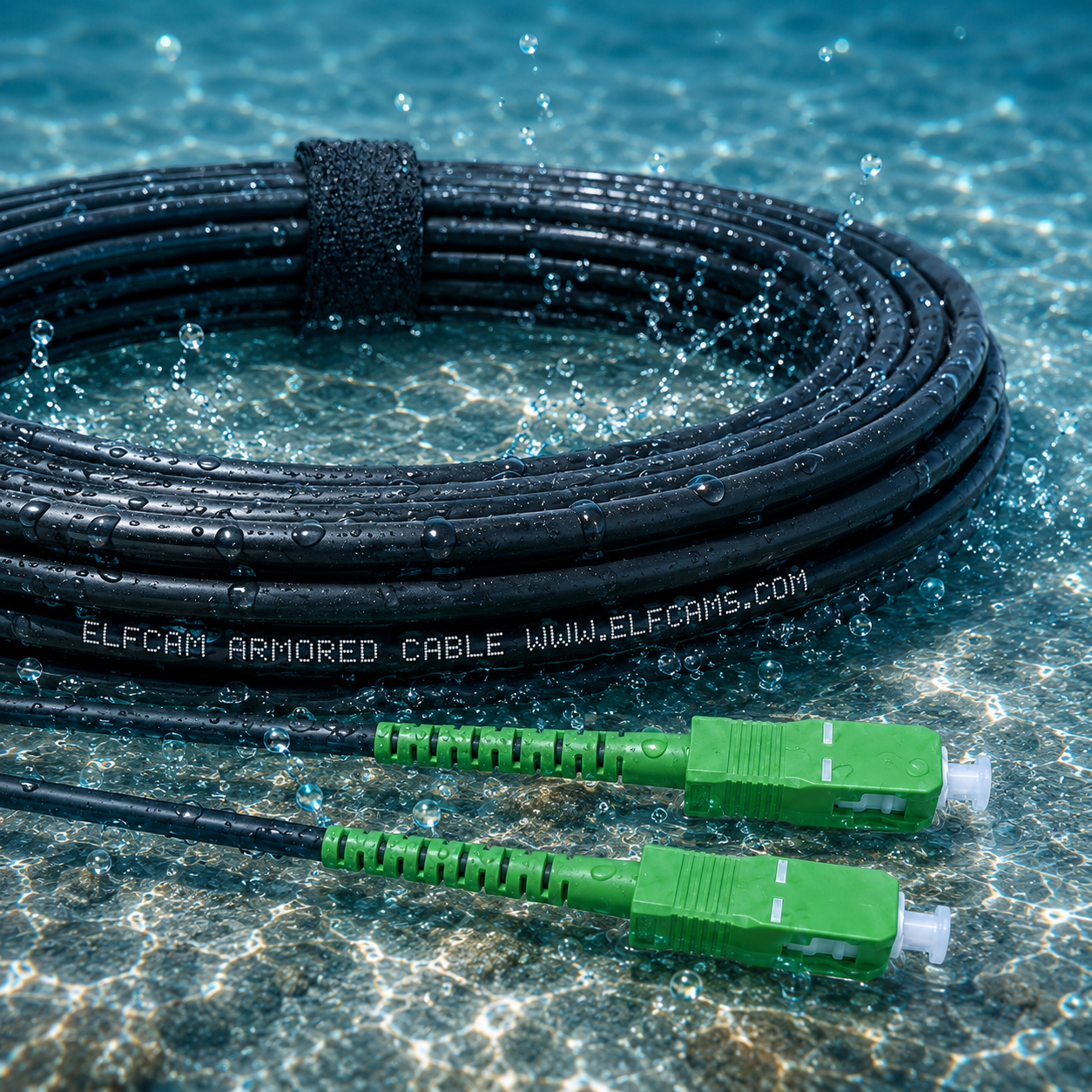 Steel armored fiber optic cable SC/APC–SC/APC OS2 single mode simplex LSZH (Ref:1366) - Image 8