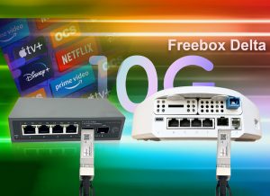 Elfcam® – Module SFP+ 10GBase-T RJ45 – Compatible Freebox Ultra / Delta, Cisco, Ubiquiti, Intel, HP – Transceiver Cu…