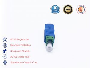 Adaptateur à Fibre Optique Câble Monomode Simplex LC/APC Femelle à SC/UPC Mâle, Lot de 1