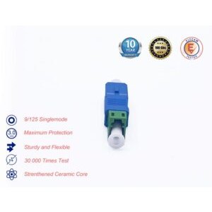 Adaptateur à Fibre Optique Câble Monomode Simplex LC/APC Femelle à SC/UPC Mâle, Lot de 1