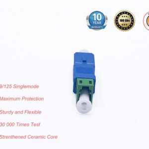 Adaptateur à Fibre Optique Câble Monomode Simplex LC/APC Femelle à SC/UPC Mâle, Lot de 1