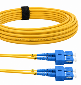 Elfcam® – SC/UPC to SC/UPC Duplex Single-mode Fiber Optic Cable, 9/125um OS2 LSZH Optical Patch Cord (Ref: 20245)