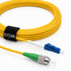 FC/APC naar LC/UPC Single-mode simplex glasvezelkabel 9/125μm LSZH optische patchkabel, geel (Ref: 18806)