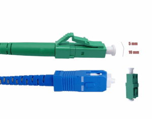 Elfcam – Câble à Fibre Optique LC/APC à SC/UPC Simplex Monomode 3,0mm Blanc, La Livraison avec Le Coupleur pour FRIT…