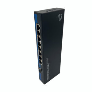 Switch Ethernet 9 ports Gigabit 1 SFP et 8 RJ45, 20 Gbps de bande passante, fibre jusqu’à 120 km, chipset Marvell, boîtier…