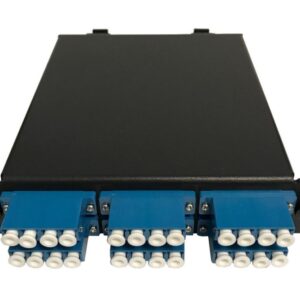 Cassette MTP pré-raccordée LGX Footprint - Adaptateurs MTP (mâle) vers 24 fibres vers LC Quad Singlemode, comprend 12 c...