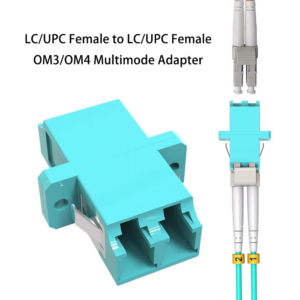 Elfcam -12pcs Adaptateur à Fibre Optique Câble OM3 Multimode Duplex LC/UPCFemale à LC/UPC Female, Lot de 12