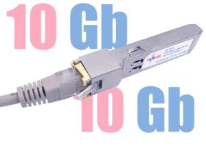 10Gb SFP+ en RJ45 Compatible avec Cisco SFP-10G-TS et Freebox Ultra, 10Go SFP+ Module de Transceiver (10Gbase-T), Jusqu&rs…