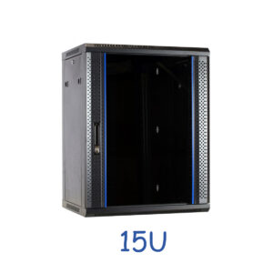 Baie murale 15U avec porte en verre 600x450x770mm