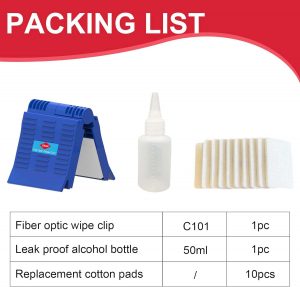 Clip d’Essuyage pour Fibre Optique Clip-C1, pour Nettoyer l’Extrémité des Fibres Plus Rapidement et Protéger V…