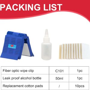 Clip d&rsquo;Essuyage pour Fibre Optique Clip-C1, pour Nettoyer l&rsquo;Extrémité des Fibres Plus Rapidement et Protéger V…