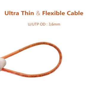 Câble Ethernet Cat 6A, Ultra Slim 10Gbps 28AWG UTP OD3,6mm 500MHz, 10Gb Thin RJ45 Cat6a Patch Cord pour Data Center (Lot20)