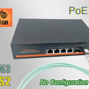 Elfcam® – 10Gb Commutateur Switch Fibre Optique Compatible avec Freebox Ultra, avec 2 Ports 10G SFP+ et 4 Ports 2,5 Gigabi…