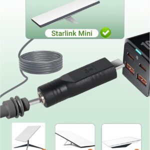 Elfcam – Lot de 1 Starlink mini câbles adaptateurs USB C mâle vers CC femelle pour mini accessoires Starlink, foncti…