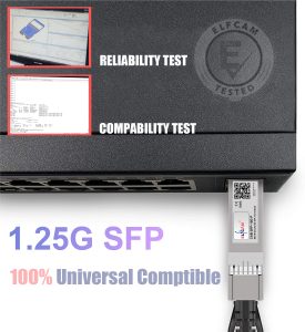 Câble SFP à SFP 1,25Gb Câble à Attache Directe, Direct Attach Copper (DAC) Twinax Cable (Ref:16368)