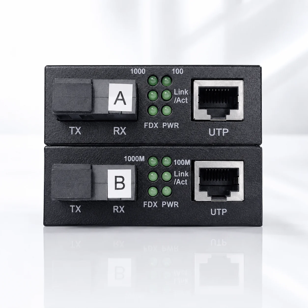 Convertisseur Fibre Ethernet PoE, Convertisseur de Média SFP (mini-GBIC) Inclus, Avec Mode adaptatif 10/100/1000Mbps (Ref:3452) - obrazek 9
