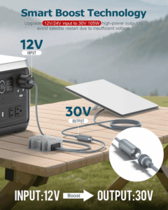 Starlink Mini adaptateur 12 V DC Step Up Converter 12 V/24 V vers 30 V 3,5 A Adaptateur de voiture pour Starlink Mini câbl…