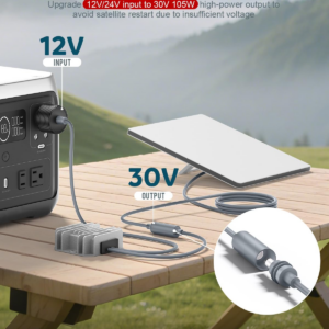 Starlink Mini adaptateur 12 V DC Step Up Converter 12 V/24 V vers 30 V 3,5 A Adaptateur de voiture pour Starlink Mini câbl…