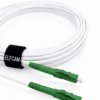 Elfcam® - Câble à Fibre Optique LC/APC à LC/APC Monomode Simplex, 9/125μm Jarretière Optique LSZH Blanc (Ref:3611)