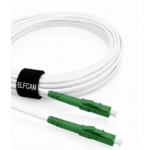 Elfcam® - Cabo de fibra ótica LC/APC para LC/APC, monomodo, simplex, 9/125 μm, cabo ótico LSZH branco (Ref.: 3611)