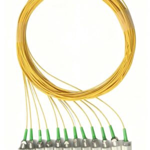 Fibre Optique Pigtail 12Fibres Monomode Simplex FC/APC 9/125um OS2, Jaune