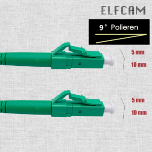 Elfcam – Câble à Fibre Optique LC/APC 9° vers LC/APC 9° Simplex Monomode OS2 9/125μm LSZH, Blanc