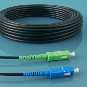 Câble à Fibre Optique en Acier Blindé SC/APC à SC/UPC OS2 Simplex (pour Freebox) (Ref:1385)