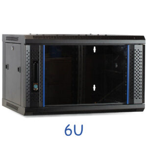 Baie murale 6U avec porte en verre 600x450x368mm