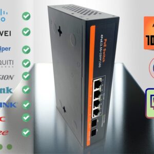 Elfcam® – 10Gb Commutateur Switch Fibre Optique Compatible avec Freebox Ultra, avec 2 Ports 10G SFP+ et 4 Ports 2,5 Gigabi…