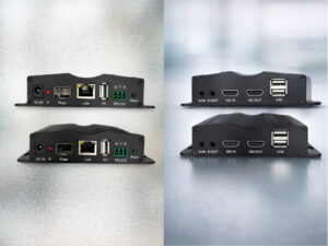1 Pair – HT1001K – Extendeur HDMI Audio/Vidéo prise de contrôle à distance d’un ordinateur via Fibre Optique & …