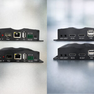 1 Pair – HT1001K – Extendeur HDMI Audio/Vidéo prise de contrôle à distance d’un ordinateur via Fibre Optique & …