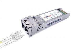 Elfcam® – 10Gb SFP+ Module de Transceiver à Fibre Optique, Connecteur LC/UPC DM (OM3 / OM4), 10GBase-SR SFP+, 850nm …