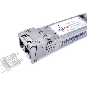 Elfcam® – 10Gb SFP+ Module de Transceiver à Fibre Optique, Connecteur LC/UPC DM (OM3 / OM4), 10GBase-SR SFP+, 850nm …