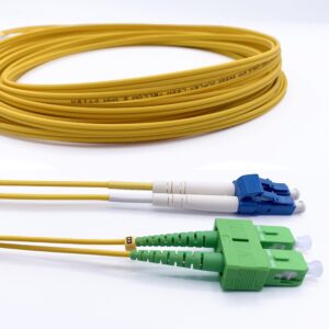 Câble à Fibre Optique SC/APC à LC/UPC OS2 Duplex(Ref:405)