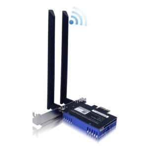 Carte WiFi 7 PCIe 4.0, sans Fil Tri-Bande 8774Mbps, Intel BE200 Adaptateur, pour Ordinateurs Intel Processeur avec Windows…