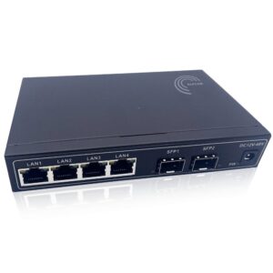 Elfcam® – Gigabit Ethernet Switch avec 2 SFP Ports et 4 Ports Ethernet 10/100/1000Mbps, Plug & Play Non Géré, M…