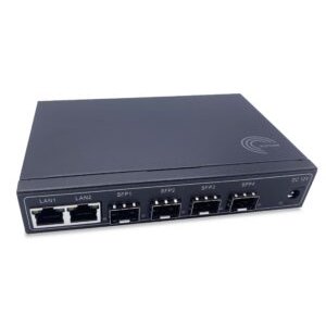 Gigabit Ethernet Switch avec 4 SFP Ports et 2 Ports Ethernet 10/100/1000Mbps, Plug & Play Non Géré, Métal Robuste (4 P…