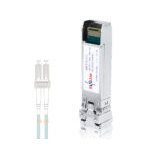 Elfcam® - 10Gb SFP+ Module de Transceiver à Fibre Optique, Connecteur LC/UPC DM (OM3 / OM4), 10GBase-SR SFP+, 850nm DDM 300M, Compatible avec Freebox Ultra,Lot de 1 (Ref: 20550)
