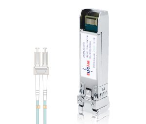 Elfcam® – 10Gb SFP+ Module de Transceiver à Fibre Optique, Connecteur LC/UPC DM (OM3 / OM4), 10GBase-SR SFP+, 850nm …