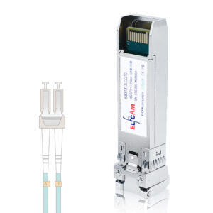 Elfcam® – 10Gb SFP+ Module de Transceiver à Fibre Optique, Connecteur LC/UPC DM (OM3 / OM4), 10GBase-SR SFP+, 850nm …